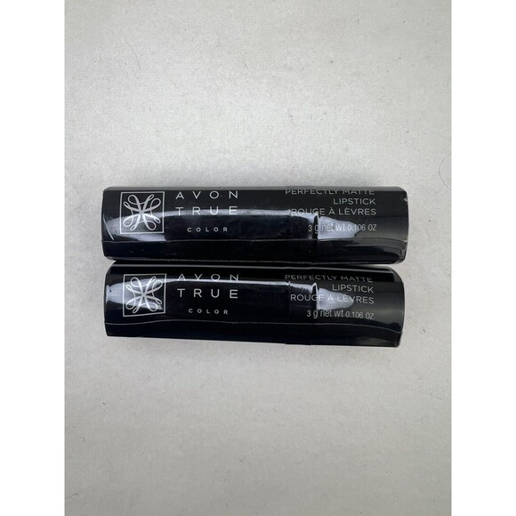 2 New Avon True‎ Color Perfectly Matte Red Supreme Lipstick (NOS) Sealed Retired - Picture 2 of 4